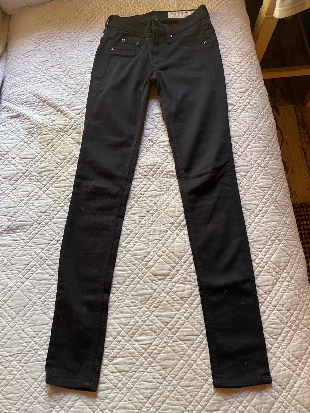 Rag and Bone skinny black stretchy jeans